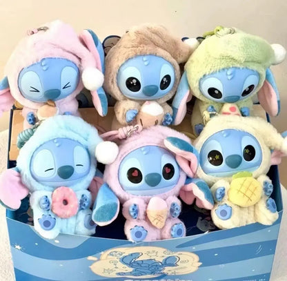 Llavero Peluche Stitch “Eat Something Before Sleep” | Colección Vinilo Disney — Estilo Aleatorio