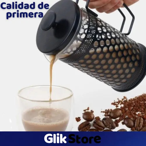 CAFETERA EMBOLO METAL PRENSA FRANCESA 600ML TE COFFEE - Image 1