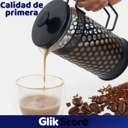 CAFETERA EMBOLO METAL PRENSA FRANCESA 600ML TE COFFEE - Image 1