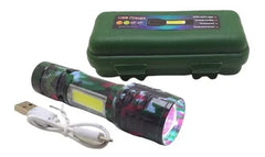 Mini Linterna Led Tactica Recargable Usb Portátil Zoom