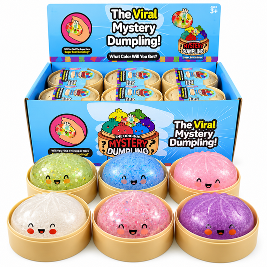 Dumpling Squishy Blind Box - colores surtidos con brillos