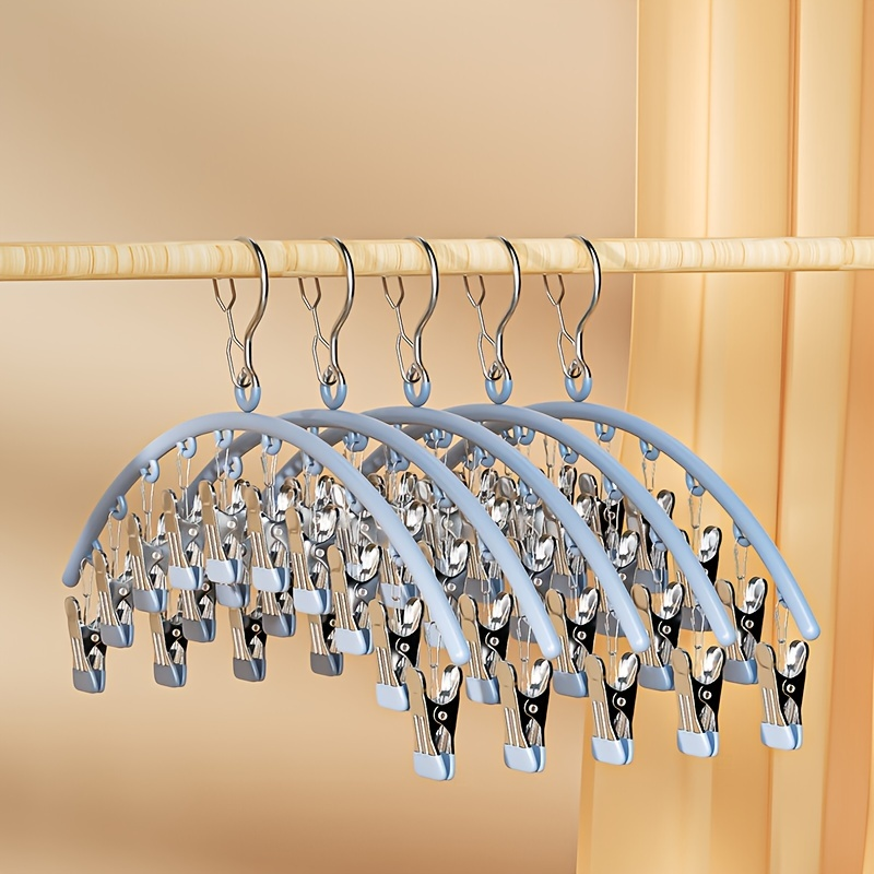 Perchas Con 10 Pinzas Tendedero Metal