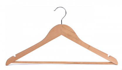 Percha De Mader Natural Ropa Adulto 45CM
