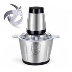 Picadora Eléctrica 2L – Procesador de Alimentos 1000W con Bowl de Acero Inoxidable