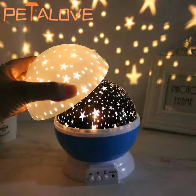 Proyector de Lámpara de Noche Led Estrella Luna Galaxia para Guardería