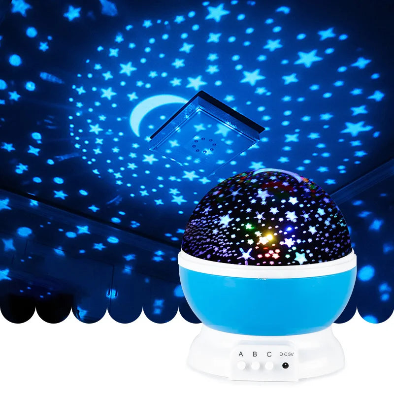 Proyector de Lámpara de Noche Led Estrella Luna Galaxia para Guardería