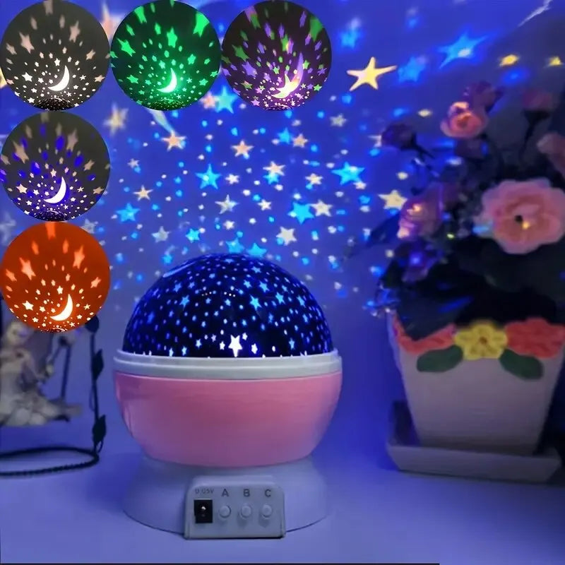 Proyector de Lámpara de Noche Led Estrella Luna Galaxia para Guardería