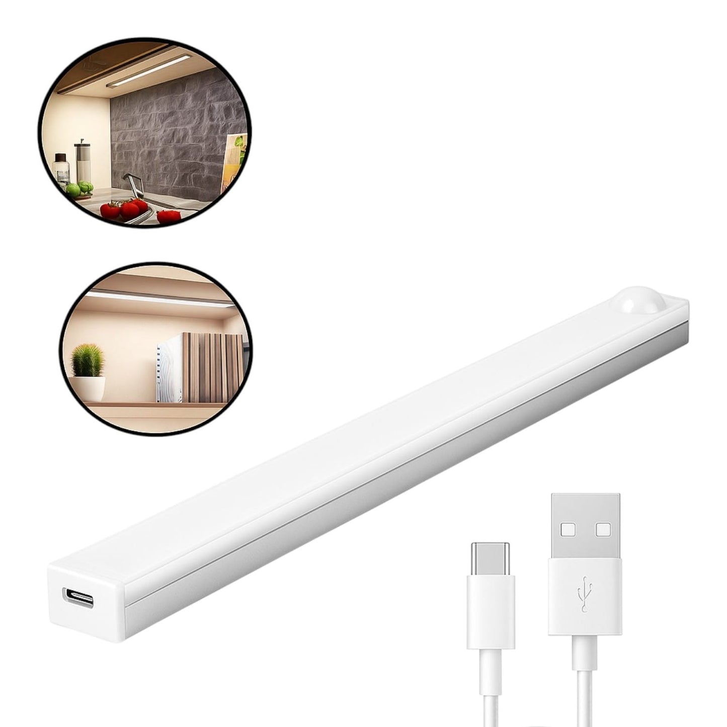 Led Bajo Mesada Recargable Con Sensor 50Cm Luz