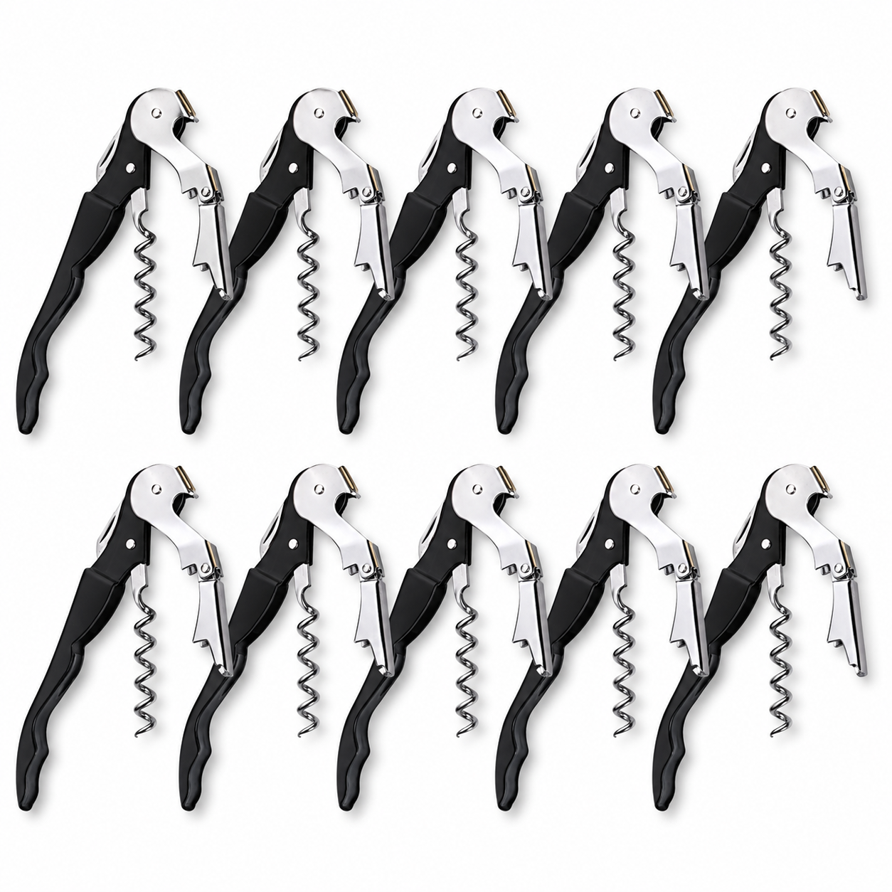 Pack x10 Sacacorchos Profesional Abridor de Corcho – Compacto y Resistente