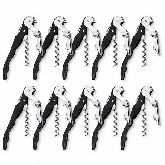 Pack x10 Sacacorchos Profesional Abridor de Corcho – Compacto y Resistente