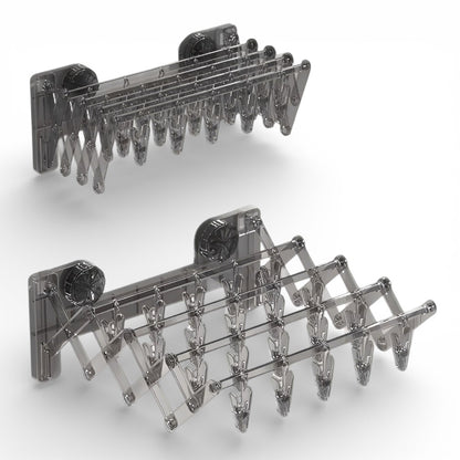 Perchero Retráctil Para Calcetines Pared Sin Taladro - Colgador Plegable Ahorra Espacio Bl702H10