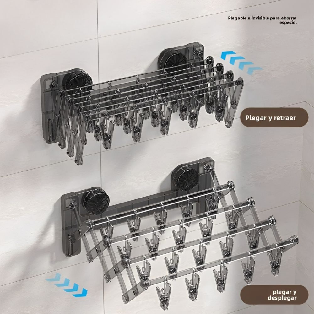 Perchero Retráctil Para Calcetines Pared Sin Taladro - Colgador Plegable Ahorra Espacio Bl702H10