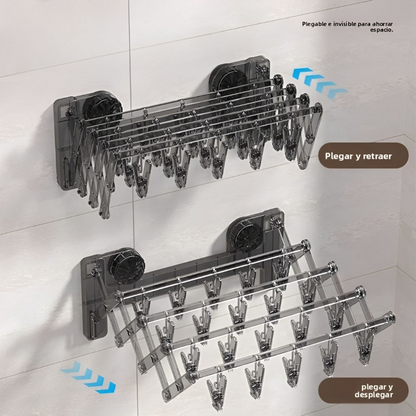 Perchero Retráctil Para Calcetines Pared Sin Taladro - Colgador Plegable Ahorra Espacio Bl702H10