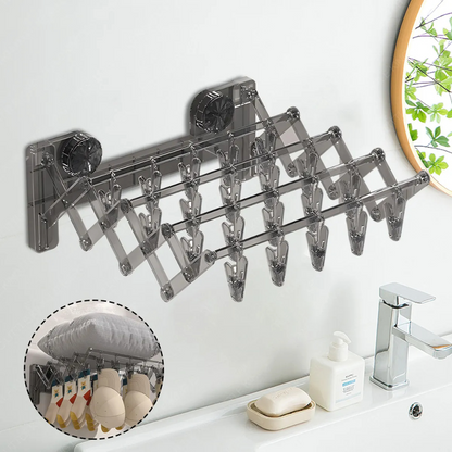 Perchero Retráctil Para Calcetines Pared Sin Taladro - Colgador Plegable Ahorra Espacio Bl702H10