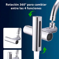Canilla Adaptador Extensión De Grifo Giratorio 360° 4 Modos
