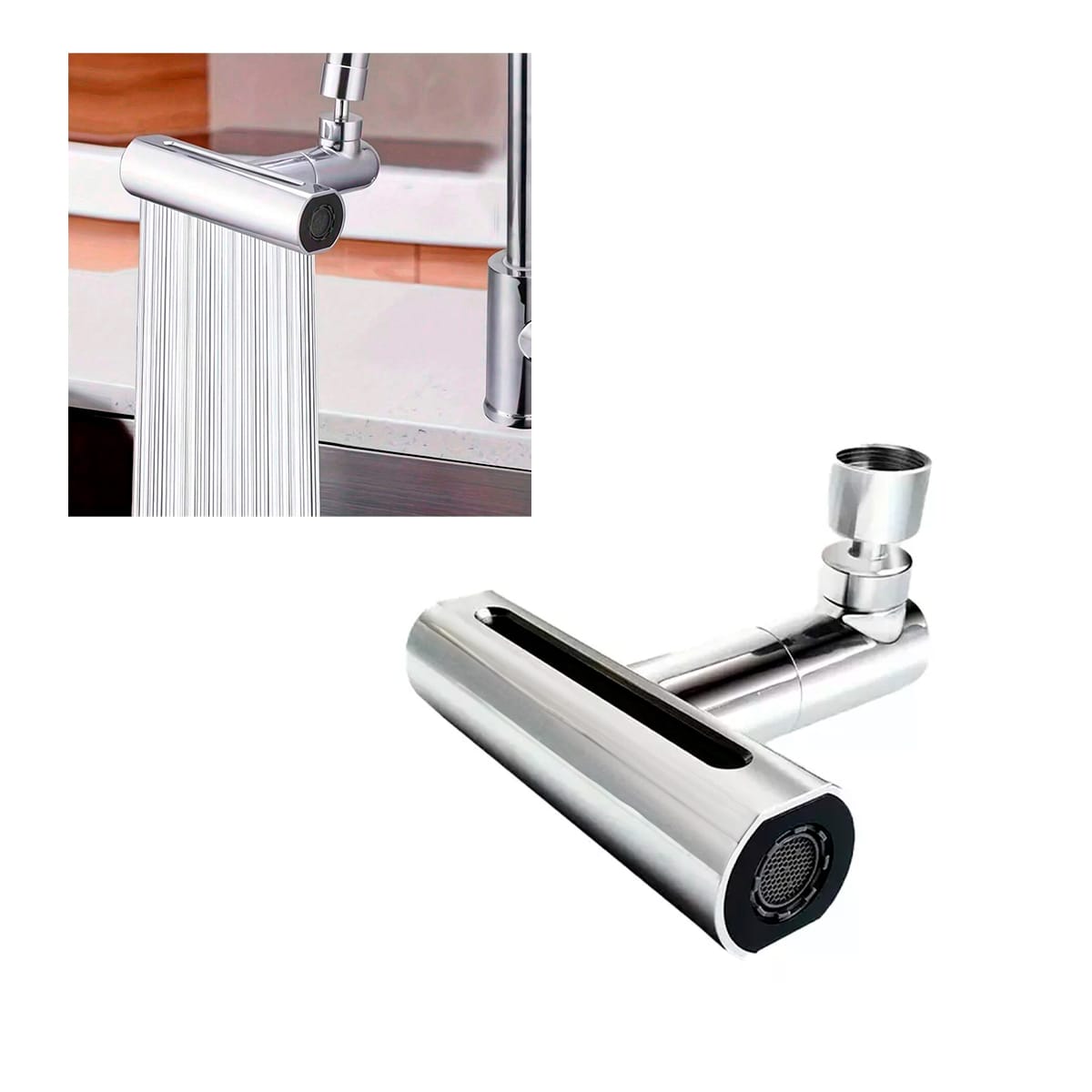 Canilla Adaptador Extensión De Grifo Giratorio 360° 4 Modos