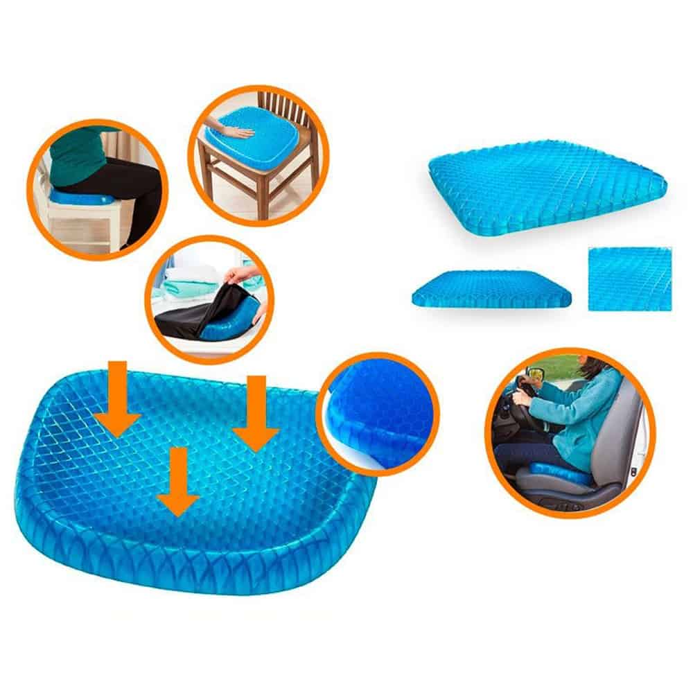 ALMOHADA ASIENTO SILICONA GEL CON FUNDA ANTIESCARA MB-DL1258 - Image 1