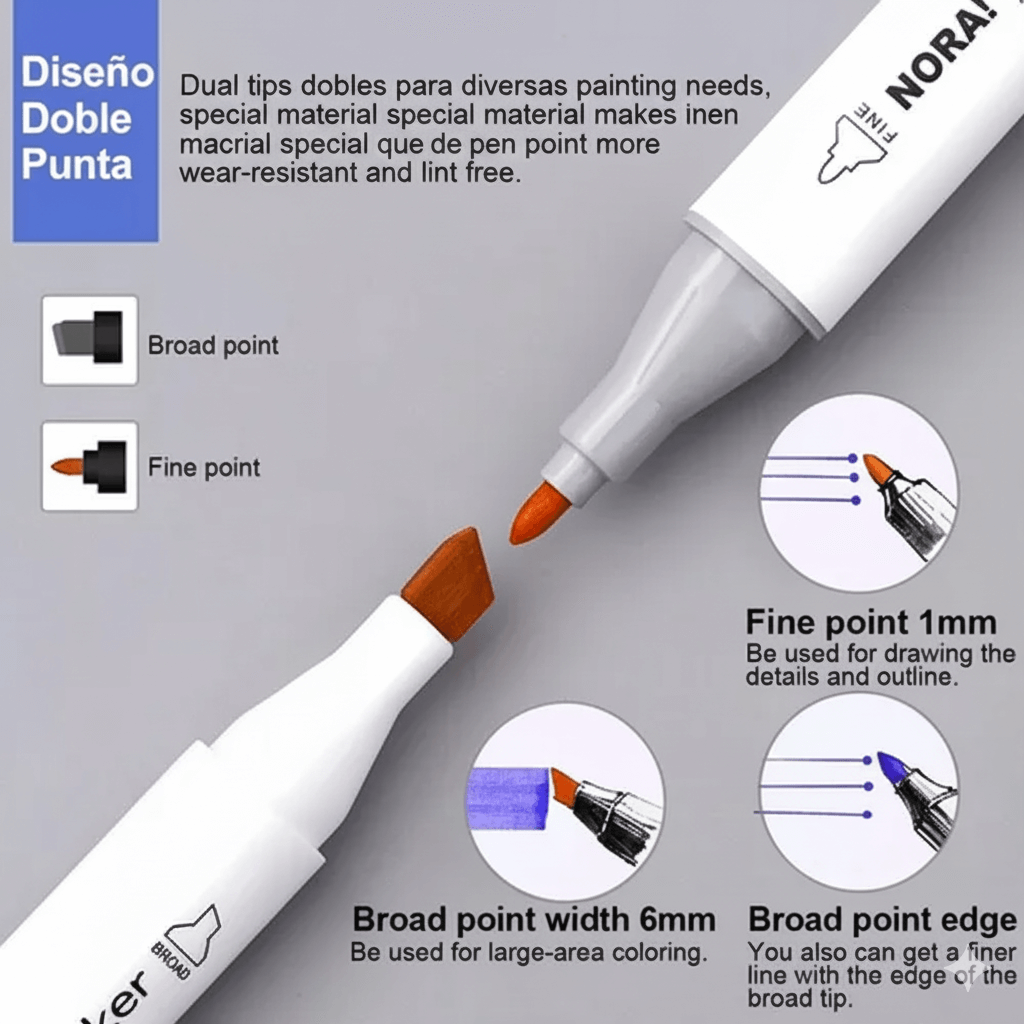 MARCADOR DOBLE PUNTA CON CAJA X48 TWIN