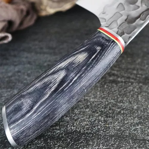 Hacha Cocina Acero Inox Carnes Mango Cuchillo Profesional Madera