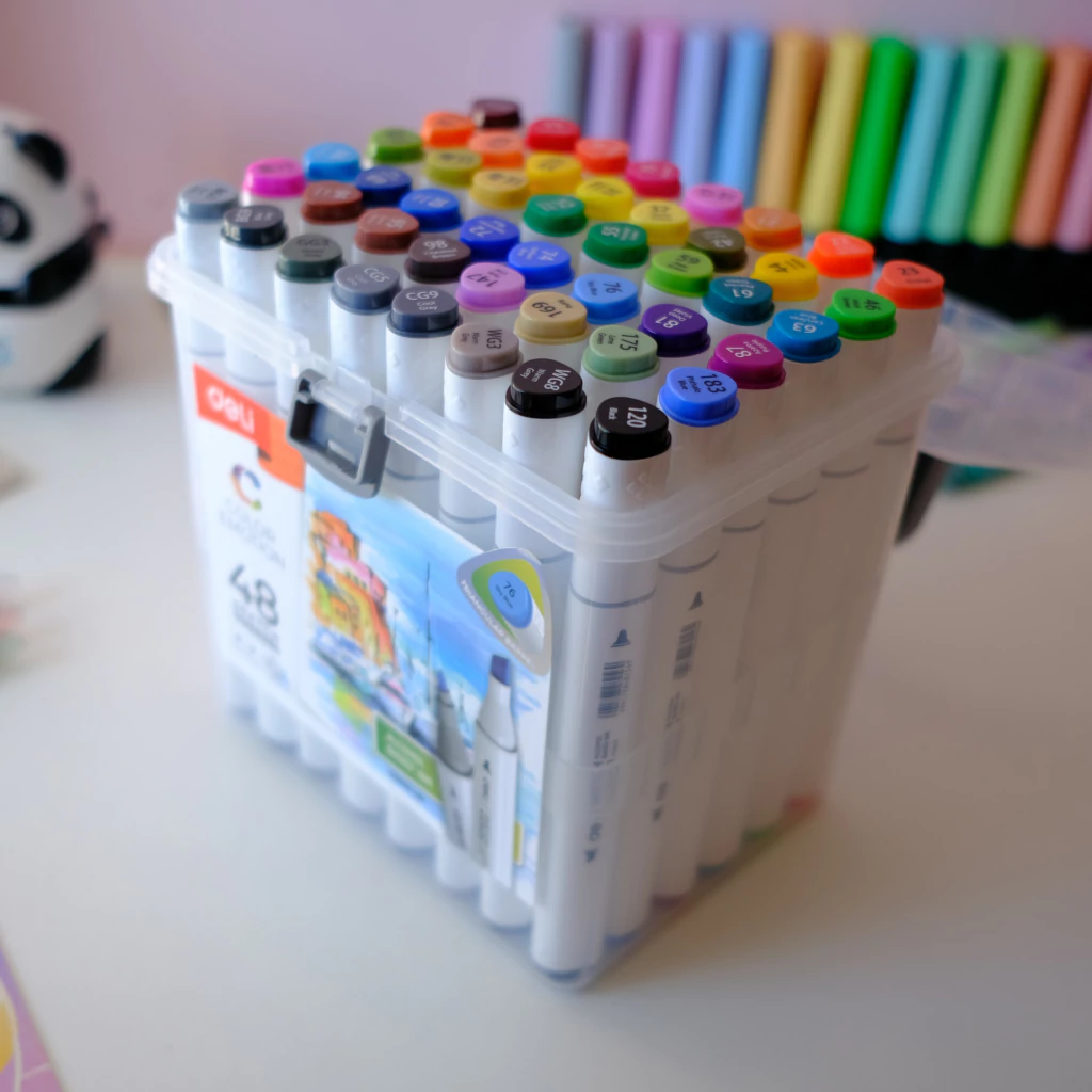 MARCADOR DOBLE PUNTA CON CAJA X48 TWIN