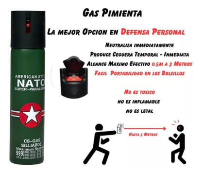 AEROSOLES DEFENSA ÁGUILA KING GUARD 60ML GAS PIMIENTA POLICE