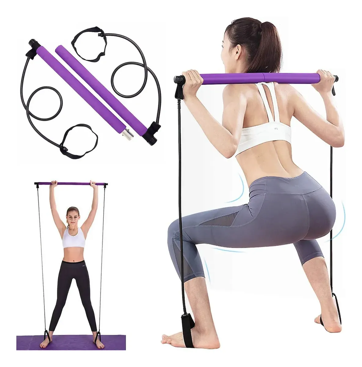 Barra De Ejercicios De Pilates Y Cinta De Resistencia