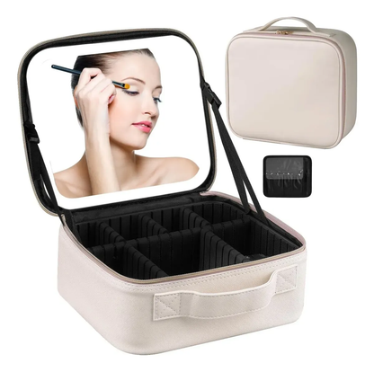 Maletín De Maquillaje - Con Espejo Y Luz LED