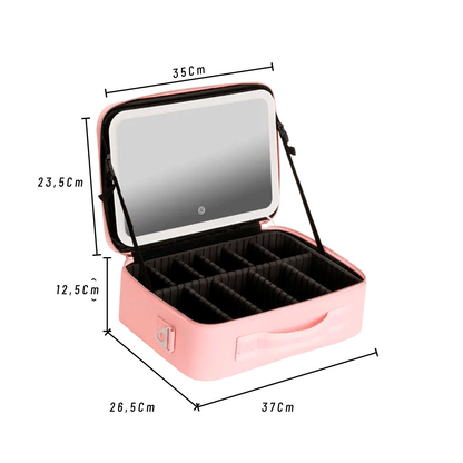 Maletín De Maquillaje - Con Espejo Y Luz LED