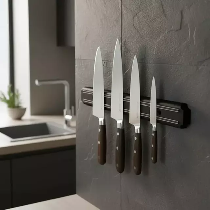 Barra Iman Porta Cuchillos Larga Soporte 55Cm Imantada