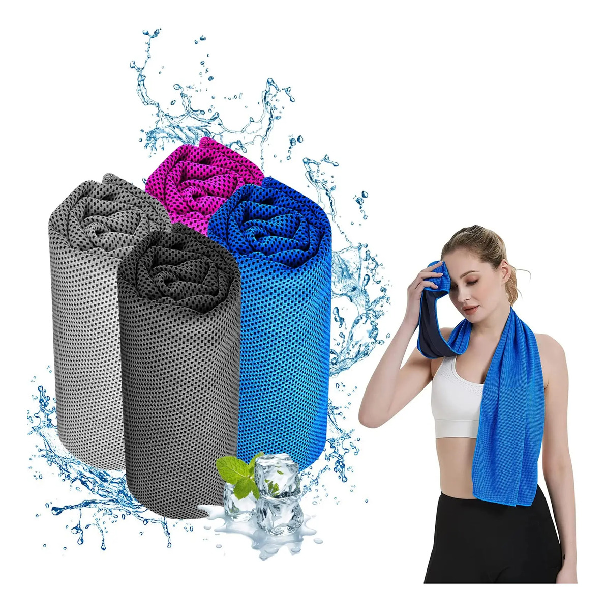Toalla De Mano Secado Rapido 30X90Cm Gimnasio Deportivo Gym
