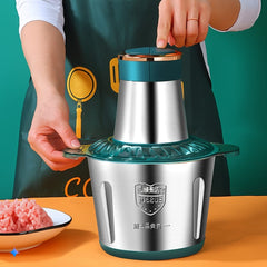 Picadora Eléctrica 2L – Procesador de Alimentos 1000W con Bowl de Acero Inoxidable