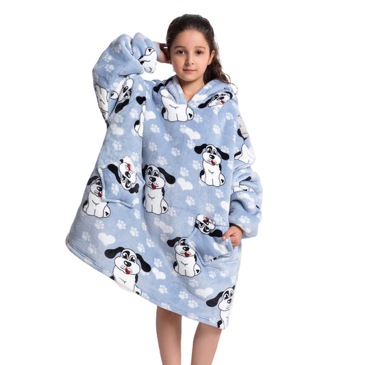 Pijama Infantil Perros Buzo Con Capucha Manta Corderito