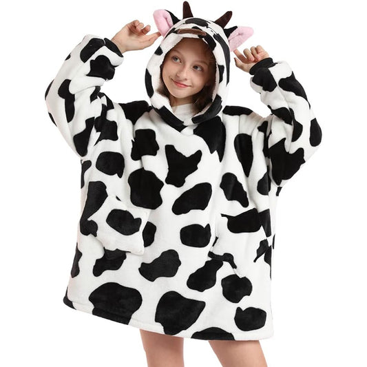 Pijama Infantil Vaca Diseño Buzo Con Capucha Manta