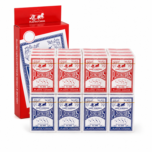 Mazo de Cartas Poker Importadas No.988 Plastificadas x12 Mazos