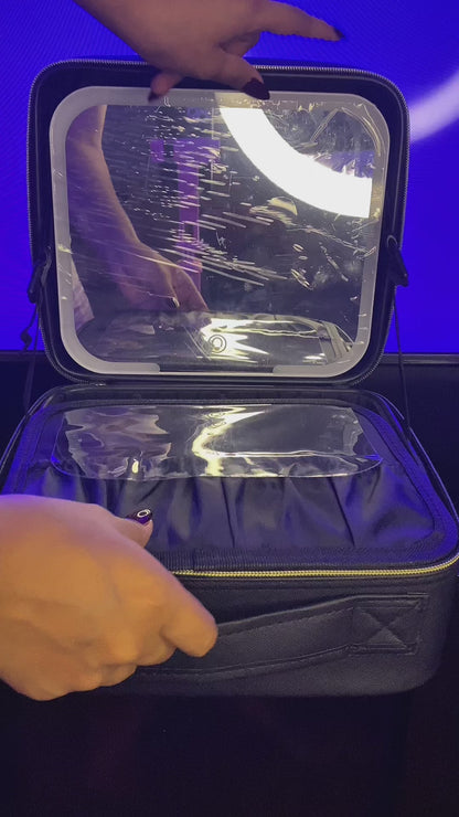 Maletín De Maquillaje - Con Espejo Y Luz LED