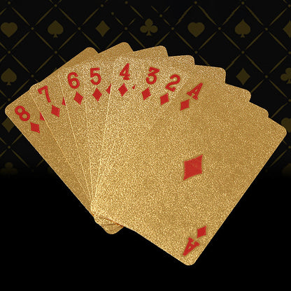 Naipes De Poker Dolar Premiu De Oro 24 Kilates Impermeables
