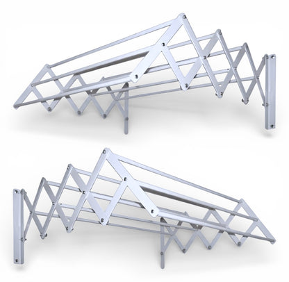 Tender Extensible De Pared Acordeón 80Cm - Perchero De Acero Para Ropa Y Toallas Bj104D20