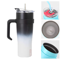 Vaso Térmico Acero Inoxidable 1200ml con Pajita y Manija